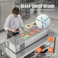 thumbnail image 5 of KFFKFF Countertop Refrigerated Salad Pizza Prep Station 140 W Glass Guard ETL, 5 of 9
