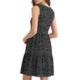 thumbnail image 6 of ClodeEU Women's All Over Print V-Neck Sleeveless Maxi Dress ,Beach Casual Tank Dress with Button-Front Detail Black,Womens Plus XXL, 6 of 6