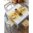 thumbnail image 6 of Orange Grey White Table Cloth, Farmhouse Ombre Color Modern Simple Waterproof Tablecloth for Square Tables, Reusable Washable Fabric Table Cover for Restaurant Kitchen Dining Tables 54"x54", 6 of 6