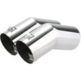 thumbnail image 2 of Stylish Vehicle Look, Universal Fit Exhaust System Stainless Steel Exhaust Tip For A Performance Boost, Polished Surface Resistant To Rust And Deformation, Fit For Most Car Models, 2 of 5