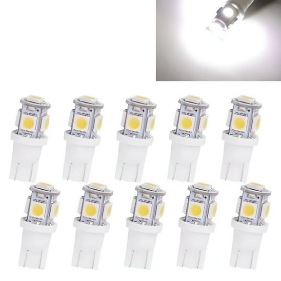 HIBIBUD LED Spotlight,10 Pcs Wedge Bulb Outdoor 12V AC/DC Landscape Light for Lawn,Patio,Yard,Garden,Walkway,Driveway,White