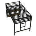 thumbnail image 6 of Jopath Twin Size Loft Bed Storage Bed with Two Storage Shelves Metal Bed Frame with Side Ladder and Safety,for Boys and Girls, 6 of 9