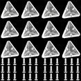 thumbnail image 3 of Supports d'Angle en Acrylique 36Pcs avec Vis Semi-Transparentes Support d'Entretoise de Joint à Angle Droit 3 Trous Transparents, 3 of 5