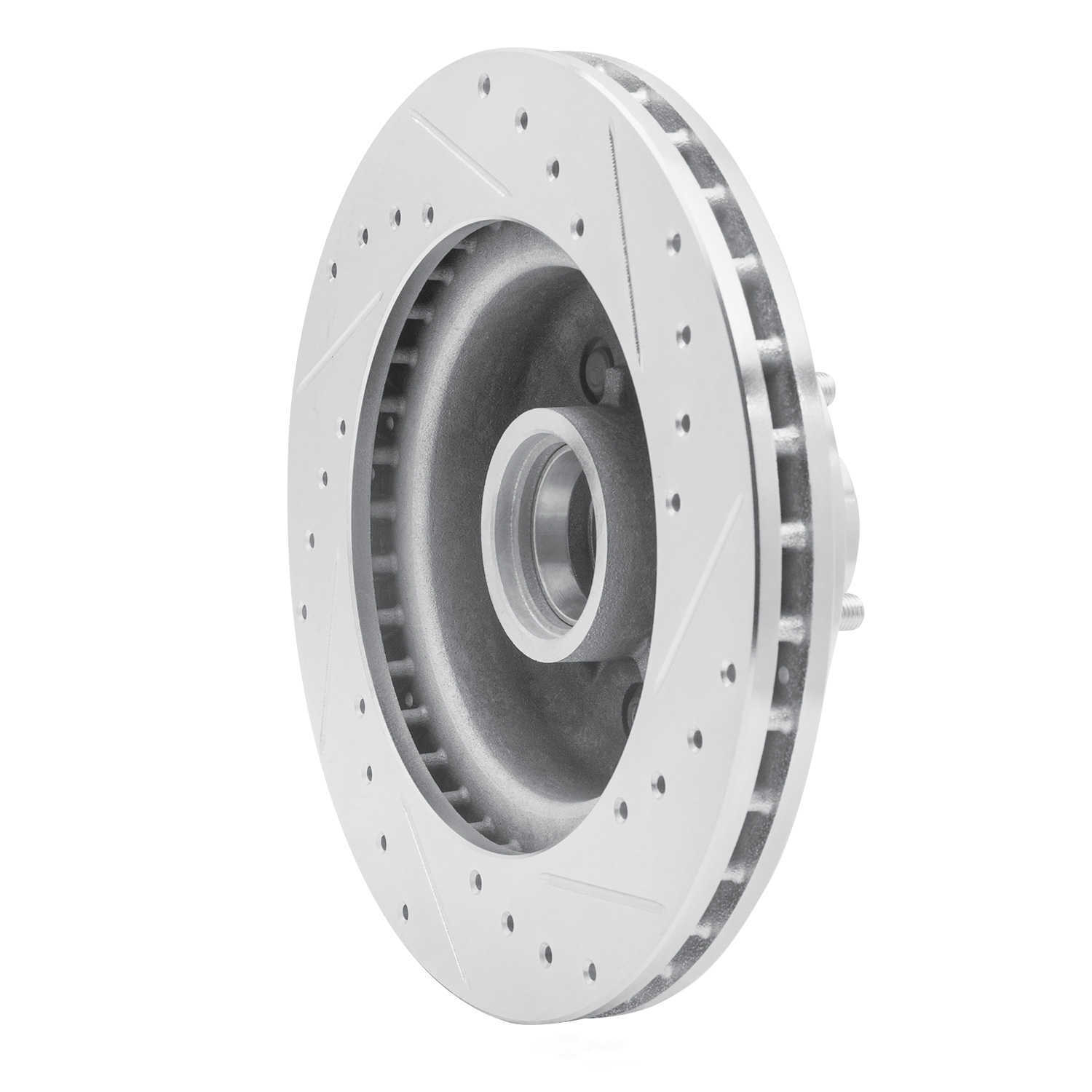 Dynamic Friction Company 631-47056L DFC Brake Rotor - Drilled And Slotted - Silver