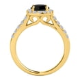 thumbnail image 3 of Mauli Jewels Engagement Rings for Women 1.50 Carat Halo Black Diamond Engagement Ring Crafted 4-prong 14k Solid Yellow Gold, 3 of 6