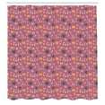 thumbnail image 2 of Ambesonne Thanksgiving Shower Curtain, Autumn Colored Flowers, 69"Wx70"L, Dried Rose Purpleblue, 2 of 4
