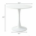 thumbnail image 7 of Miniyam 31.5" Round Dining Table for 2-4, Small Modern Kitchen Table with White Pedestal Base, 7 of 7