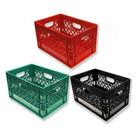 24qt New Green Color Milk Crate Farmplast, .