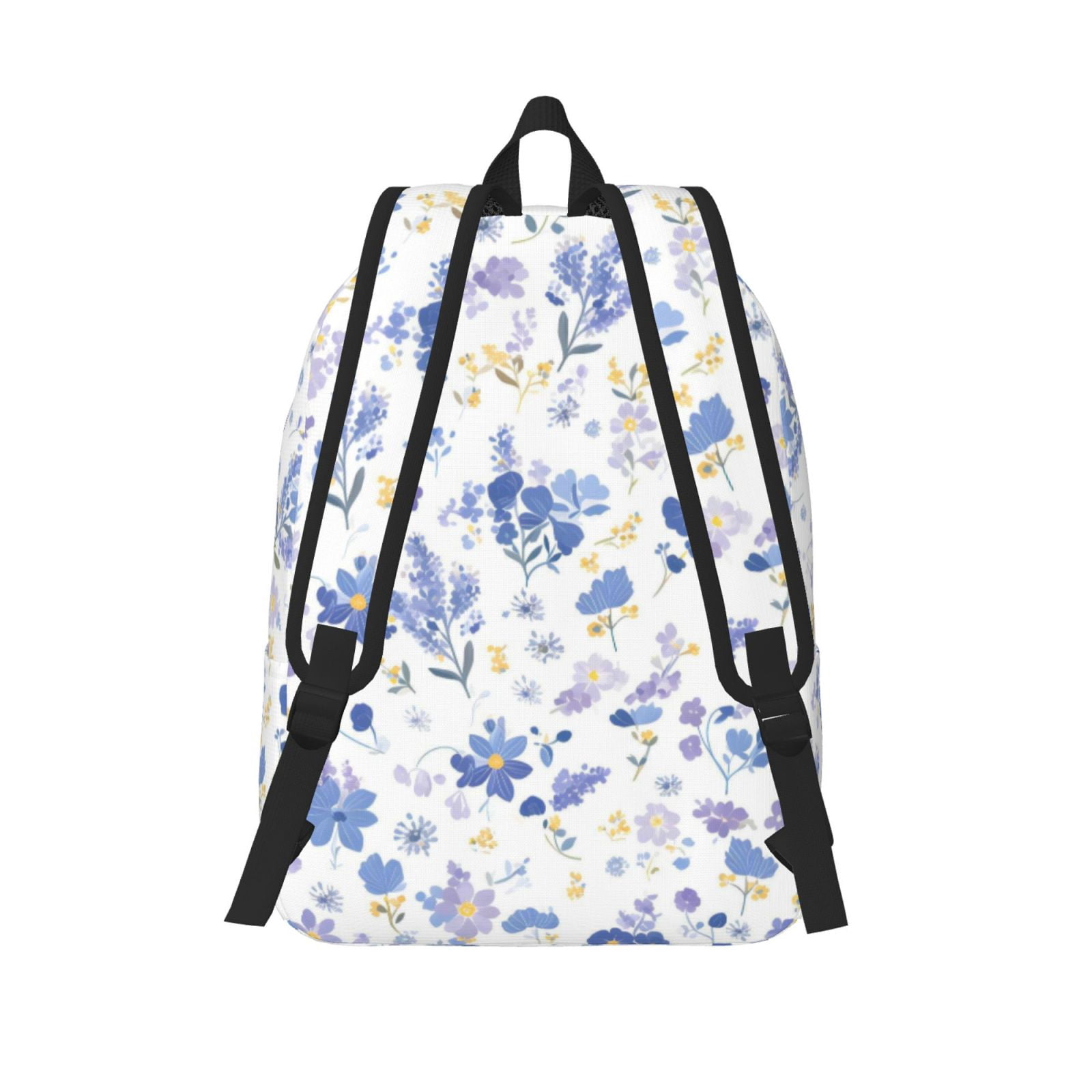 Casual Canvas Backpack Without Interlayer Large Capacity Stick Bag Design For Outdoor Shopping Office Outdoor Sports Milk Cow Print Style Lavender_4 Small