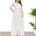 thumbnail image 2 of Ketyyh-chn99 Robe Femme Grande Taille Robe Soleil Robes pour Femmes Robe de Plage Automne Décontractée Ample Mini-Robe Blanc,4TG, 2 of 5