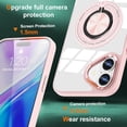 thumbnail image 4 of Cover for iPhone 16 Case with Ring Holder Magnetic Black Compatible with Magsafe Wireless Charger iPhone 16 Phone Case Clear Shockproof Rugged (Pink), 4 of 14