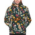 thumbnail image 4 of KLL Vintage Casino Chips Print Mens Hoodie Long Sleeve Casual Pullover Hooded Sweatshirt Fashion Drawstring Hoodies with Pocket-X-Large, 4 of 6
