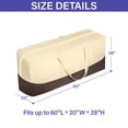 thumbnail image 3 of Roastove Patio Cushion/Cover Storage Bag Water-Resistant Outdoor Cushion Bag, Large Zippered Moving Storage bag with Handles ,Beige & Brown,Fits up to 60W x 20D x 28H inches, 3 of 6