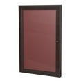 thumbnail image 3 of Ghent 36"x36" 1-Door Silver Aluminum Frame Fabric Letterboard - Red, 3 of 4