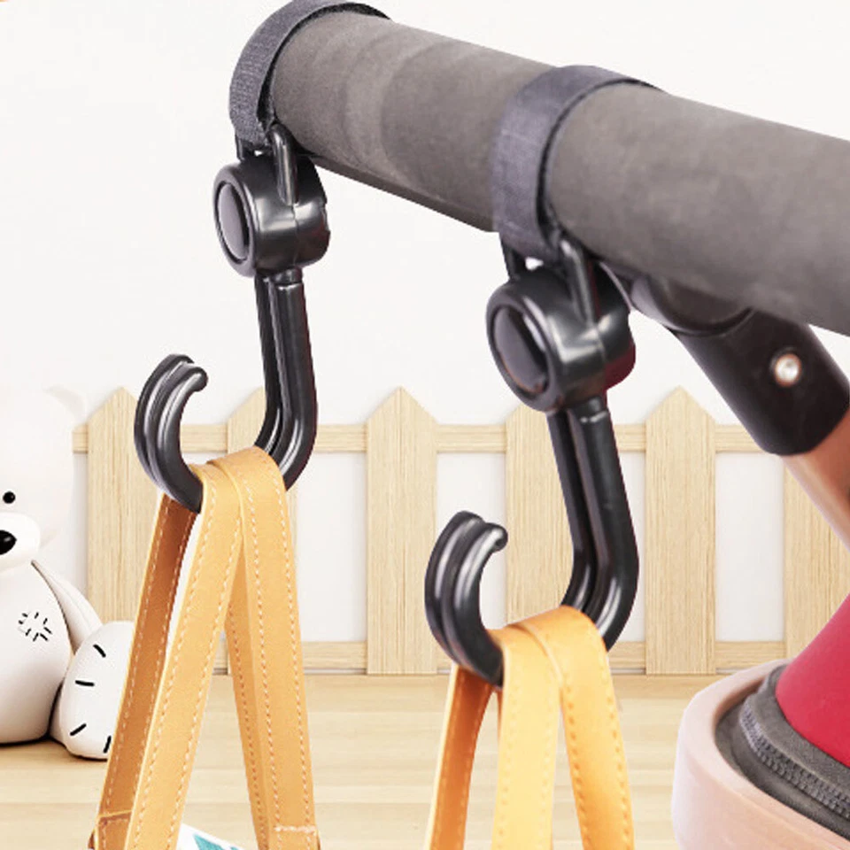 Portable Stroller Hooks For Hanging- Diaper Bags Stuff-Organizer Groceries Tr