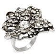 thumbnail image 1 of Alamode LO1829-7 Women Imitation Rhodium Brass Ring with Top Grade Crystal in Clear - Size 7, 1 of 1