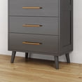 thumbnail image 2 of Asofer 5 Drawer Dresser for Home, Wood Chest of Drawers with Metal Handle for Bedroom, Black, 2 of 5
