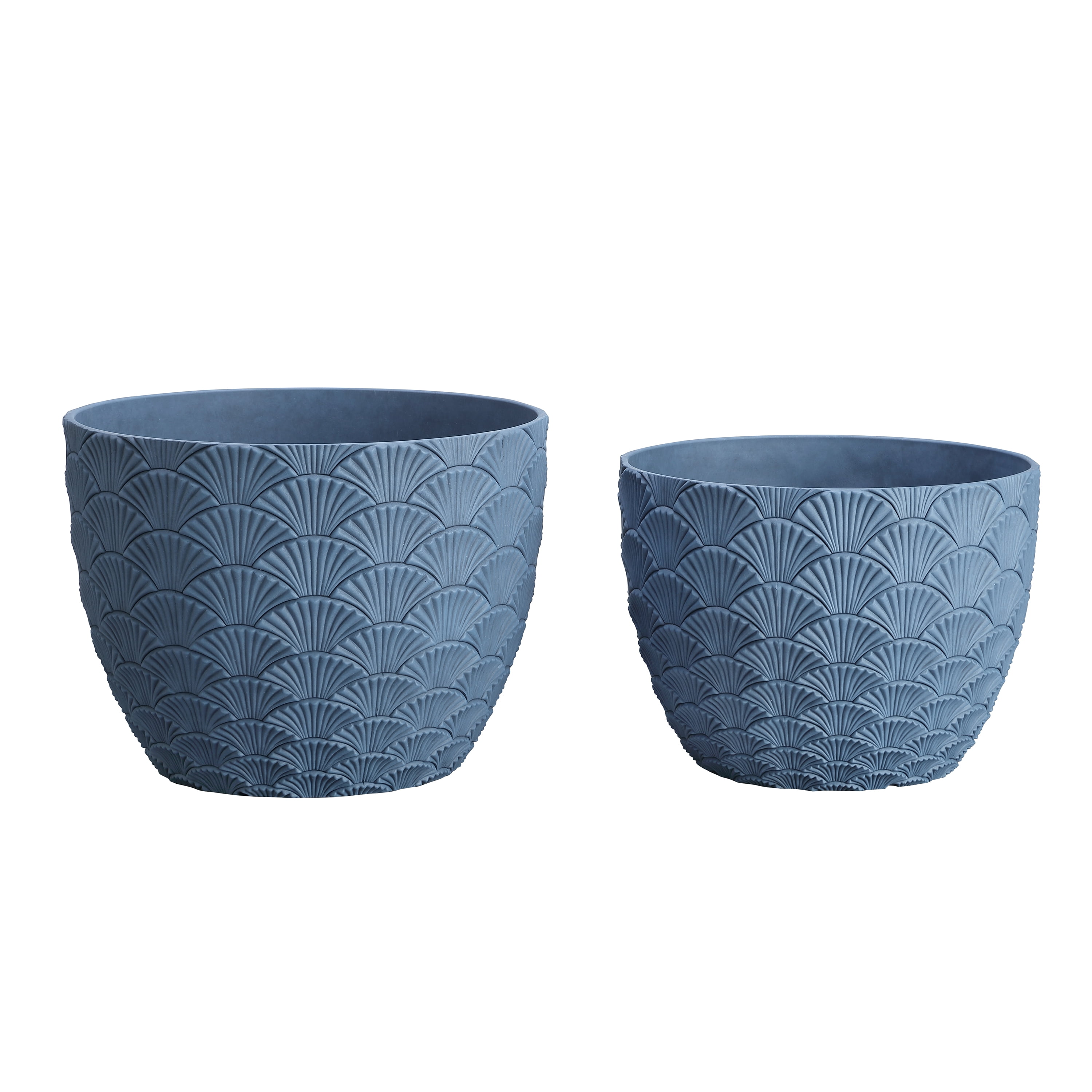 Mainstays Isla 12" x 12" x 9" Round Blue Paradise Plastic Planter