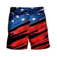 thumbnail image 5 of cllios 4th of July Swimming Trunks Men Patriotic Bathing Suits Quick Dry Swim Shorts Drawstring Athletic Shorts Mens American Flag Beach Shorts, 5 of 5
