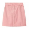thumbnail image 5 of Women High Waisted Skirt with Belt Comfy Corduroy Skirts Fashion A-Lined Dress with Pockets Y2K, 5 of 5