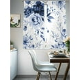 thumbnail image 4 of Blue Floral Art Sheer Curtains for Living Room Bedroom Watercolor Botanical Spring Flowers Sheer Curtains 72 Inch Long 2 Panels Set Light Filtering Curtain Window Treatments Drapes for Dining Room, 4 of 6