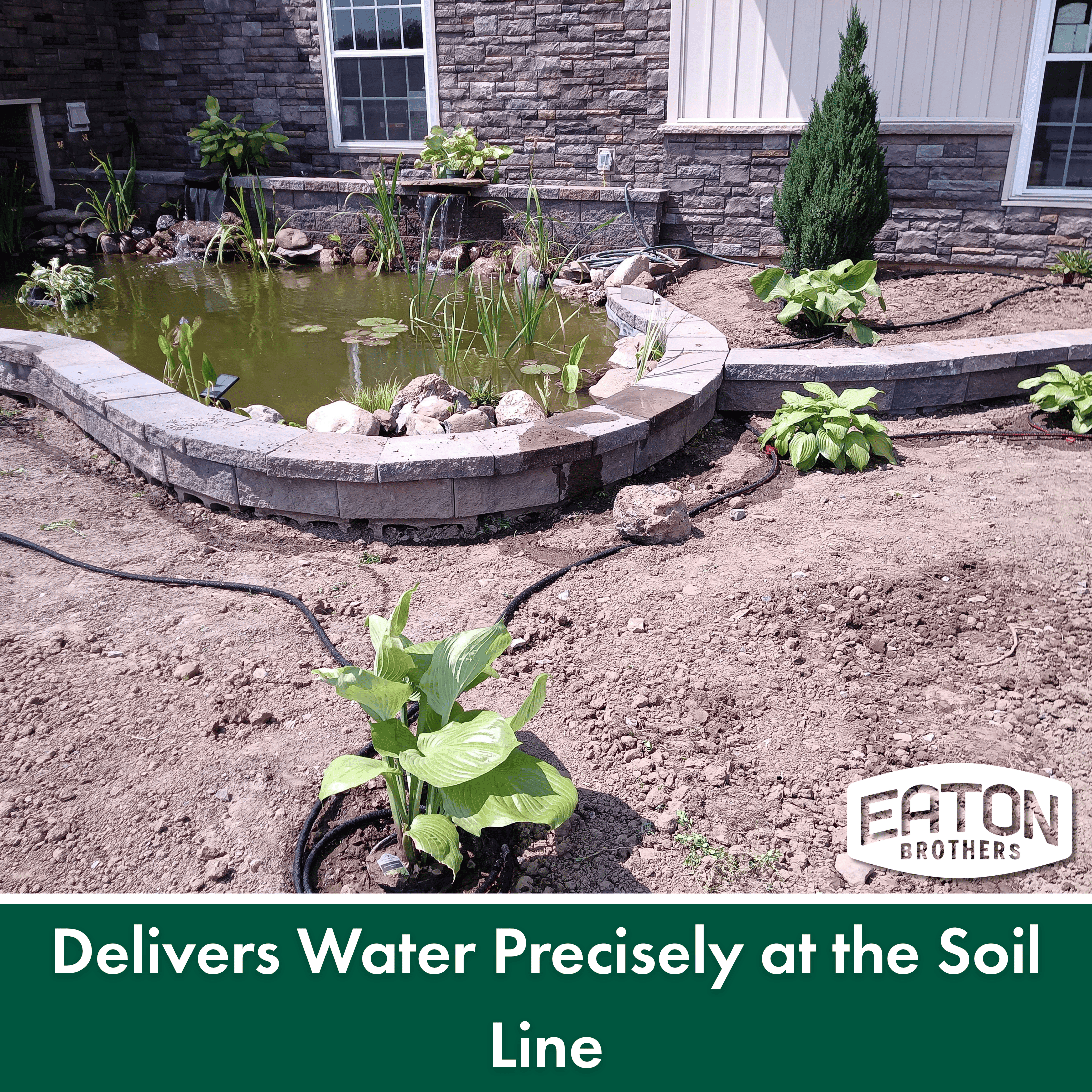 Eaton Brothers Bulk Soaker Hose, 100 ft, 3/8 inch Recycled Rubber Garden Watering Hose, No Ends, Cut-to-Length
