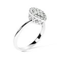 thumbnail image 3 of Haus of Brilliance 10K White Gold 3/8 Cttw Womens Prongs Round-Cut Lab Grown Diamond Cluster Pear Promise Ring (G-H Color, VS2-SI1 Clarity) - Size 6, 3 of 8