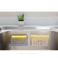 thumbnail image 2 of Sponge Holder with Suction Cup Sink Organizer Plastic Soap Dishwashing Drainer Rack(Apricot), 2 of 6
