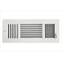 12"x 4" (Duct Opening Size) 3-Way Stamped Face Steel Ceiling/sidewall Air Supply Register - Vent Cover - Actual Outside Dimension 13.75" X 5.75"