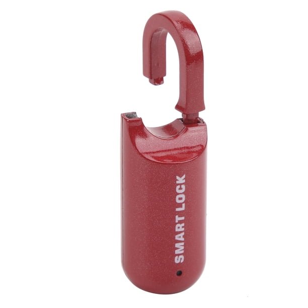 Candado de Seguridad Antirrobo de Huellas Dactilares ANGGREK Recargable USB para Maleta de Equipaje Rojo