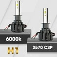 thumbnail image 2 of Bright White LED&HID Lamp Combo H1+D2S+H11 LED / HID High Low Beam Fog Light Bulbs Kit, 2 of 11