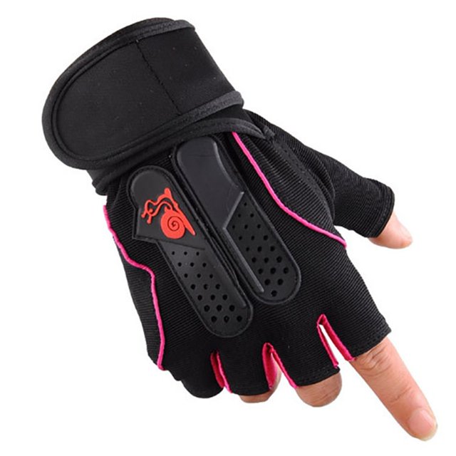 Guantes deportivos transpirables antideslizantes con absorción de impactos, guantes de ciclismo de medio dedo a la moda para ejercicio al aire libre