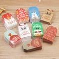 thumbnail image 2 of ZPAQI 100x/Set Christmas Gift Tags Cute Print Hanging Tag Labels DIY Kraft Paper Tags, 2 of 21