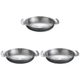 thumbnail image 1 of 3pcs Stainless Steel Pot Double Handle Pan Multi-function Paella Pan Korean Style Pot Kitchen Cooking Pan, 1 of 4