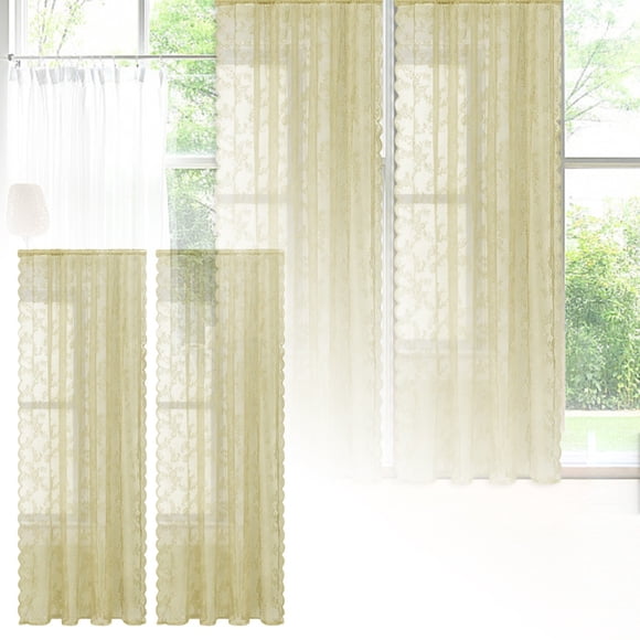 WMQPNNS New Trending 75 Cm Wide X 100 Cm Long French Lace Curtains Semi Lace Curtains and Bar Curtains Todays Deals Clearance Sale