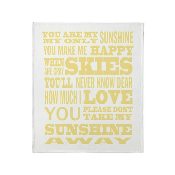 CafePress - You Are My Sunshine Throw Blanket - Soft Fleece Throw Blanket, 50"x60" for All Ages