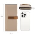 thumbnail image 4 of Wrangler Purses for Women Slim Thin Wallet RFID Blocking Bifold Clutch with Zipper Coin Purse Original Branded Leather Wallet with Card Holder, Tan-Brown, 4 of 7