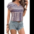 thumbnail image 1 of Blusas de Verano de Corta para Mujer, Blusas Elegantes e Informales, Color Abeja, S, 1 of 9