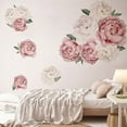 thumbnail image 4 of TERGAYEE Wall Stickers Peony Rose Flowers Wall Sticker Art Nursery Decals Home Decor Gift Wall Decor, 4 of 5