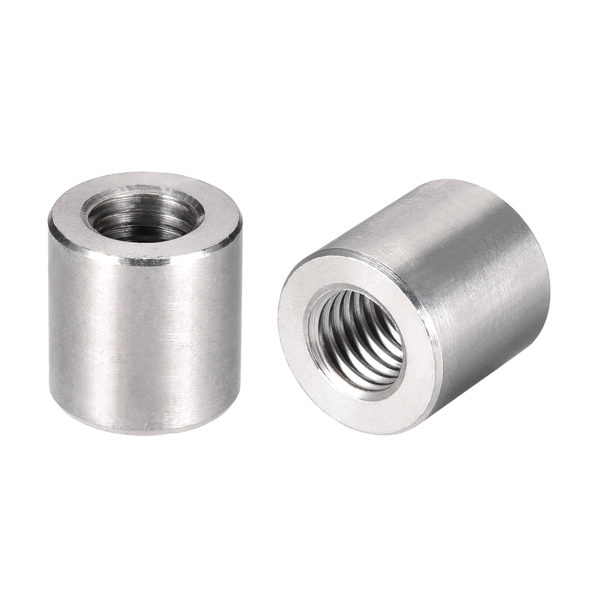 Round Connector Nuts, M12x20mm Height Sleeve Rod Nut Stainless steel 5