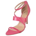 thumbnail image 1 of Delicious Women Stiletto High Heels Ankle Multi Clear Straps Open Peep Toe Lulu-S Hot Pink Fuchsia 6.5, 1 of 3