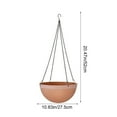 thumbnail image 3 of Extra Large Hanging Flower Pot, Jumbo Hanging Planter Basket for Outdoor Garden, Big Plastic Planter for Vines and Succulents, Terracotta Color Patio Hanging Container with Drainage Tray, 3 of 6