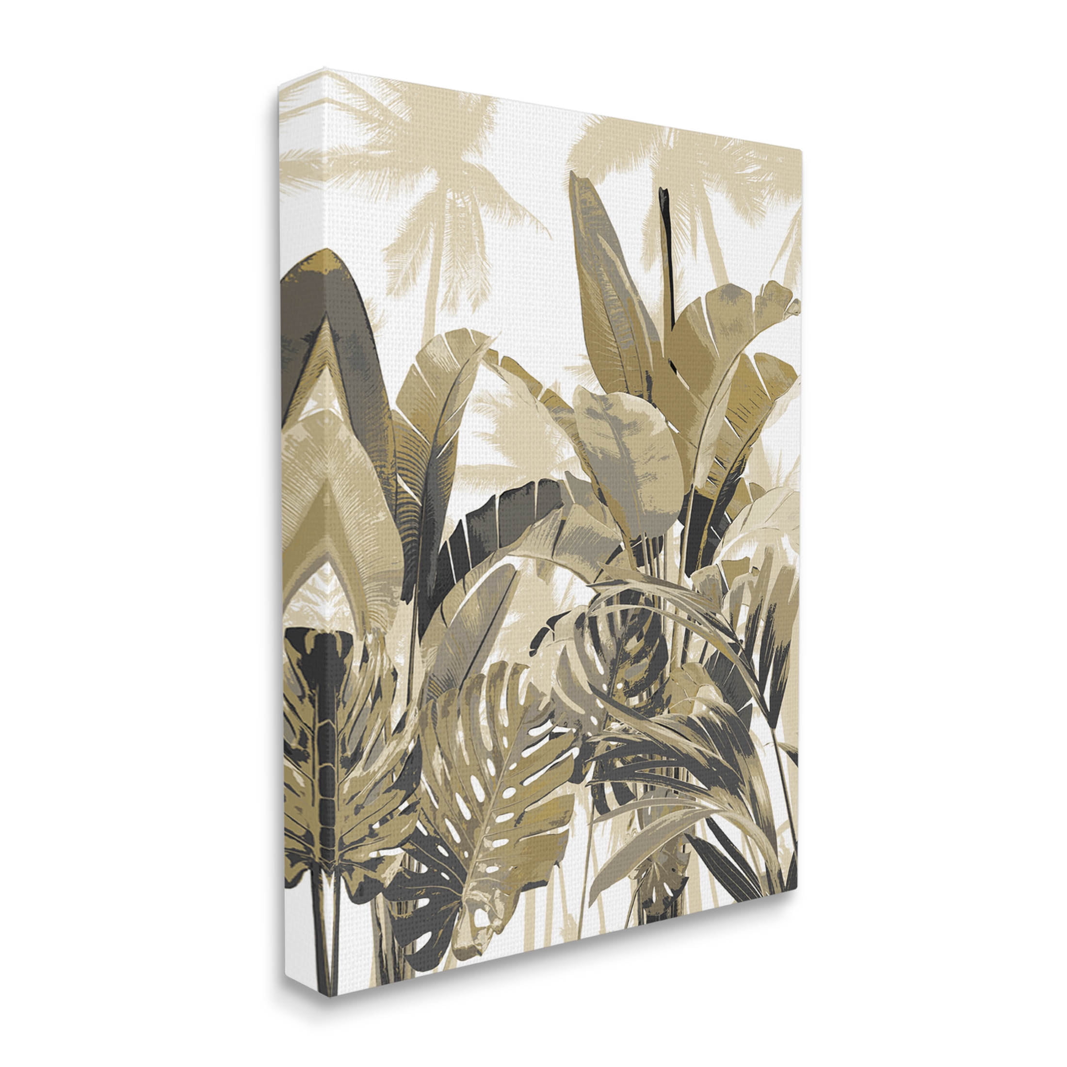 Tropical Layered Summer Palms Botanical & Floral Graphic Art Gallery Wrapped Canvas Print Wall Art