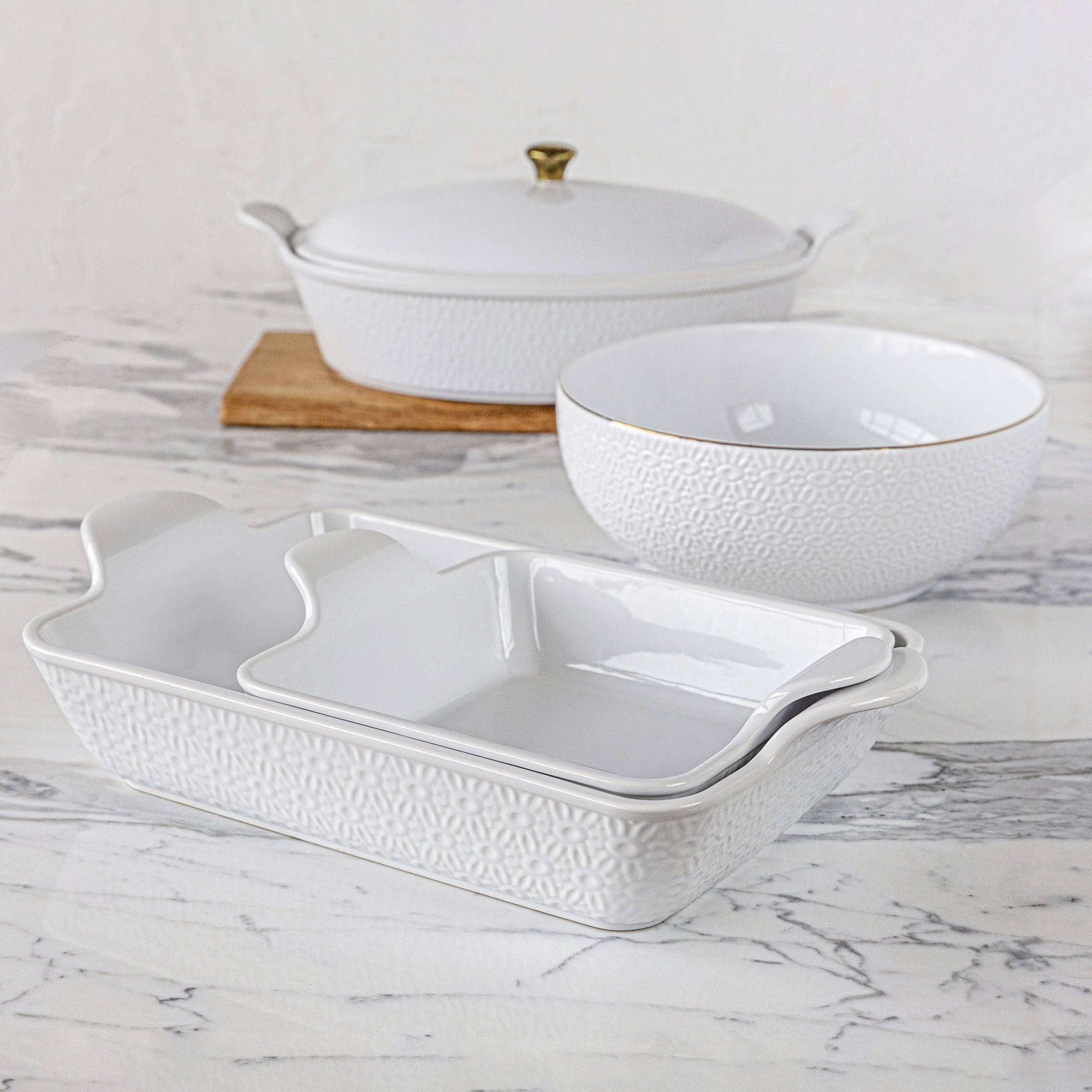 Lareina Bakeware Set, Ceramic Baking Dish, Rectangular Baking Pans Set –  Lareina Life