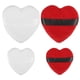 thumbnail image 1 of 4 piezas de polvos sueltos Puff Face Soft Heart Shape Puff Blender Herramienta de maquillaje de belleza Short Plush Red and White, 1 of 6