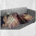thumbnail image 6 of Landscape Soft Flannel Fleece Blanket, Grand Teton Mountain Range at Sunset Jackson Lake Calm National Park USA, Cozy Plush for Indoor and Outdoor Use, 50" x 60", Peach Pale Yellow, by Ambesonne, 6 of 6