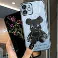 thumbnail image 2 of FIEWESEY Compatible iPhone 12 Phone Case, Cool Bear Shockproof Fashion Full Protection Soft TPU Scratch Slim Case for iPhone 12 6.1 inch (Black), 2 of 6
