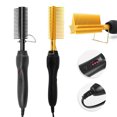 thumbnail image 2 of Al Presionar El Cepillo Portátil De Peine De Prensa Caliente Para Cabello Afro, Hombres, Mujeres, AU Golden Sunnimix plancha de pelo con peine caliente, 2 of 8