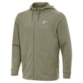 thumbnail image 2 of Men's Antigua Olive Kansas City Chiefs Effortless Full-Zip Hoodie Jacket, 2 of 4