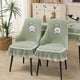 thumbnail image 2 of Toystoory Silla de estilo europeo con asiento azul, funda elástica, cojín curvo grueso y respaldo con almohadilla integrada de poliéster. Cubiertas para muebles de jardín verde, 2 of 6